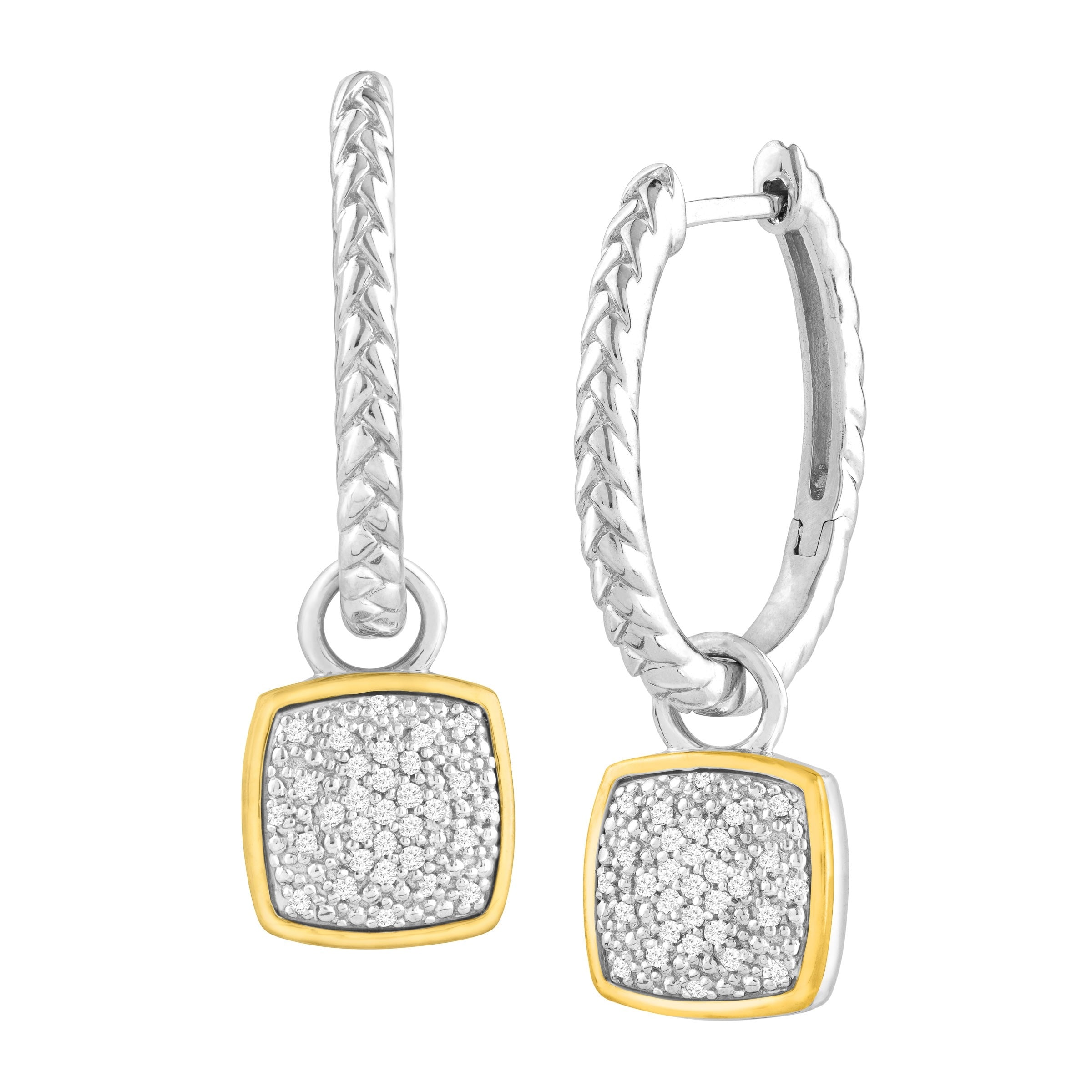 1 5 Ct Diamond Drop Hoop Earrings In Sterling Silver 14k Gold 1 5 Ct Diamond Drop Hoop Earrings In Sterling Silver 14k Gold Free Shipping Today 20523744