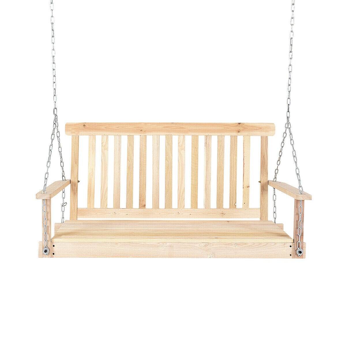Costway 4 Ft Porch Swing Natural Wood Garden Bench Patio Costway 4 Ft Porch Swing Natural Wood Garden Bench Patio Hanging Seat Chains As Pic Free Shipping Today 19567368