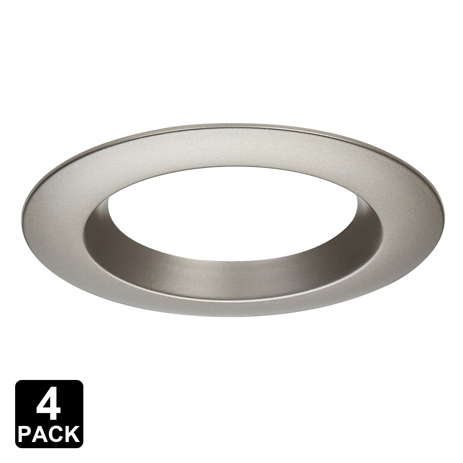 Shop Interchangeable 4 Trim Ring Round Satin Nickel 4 Pack