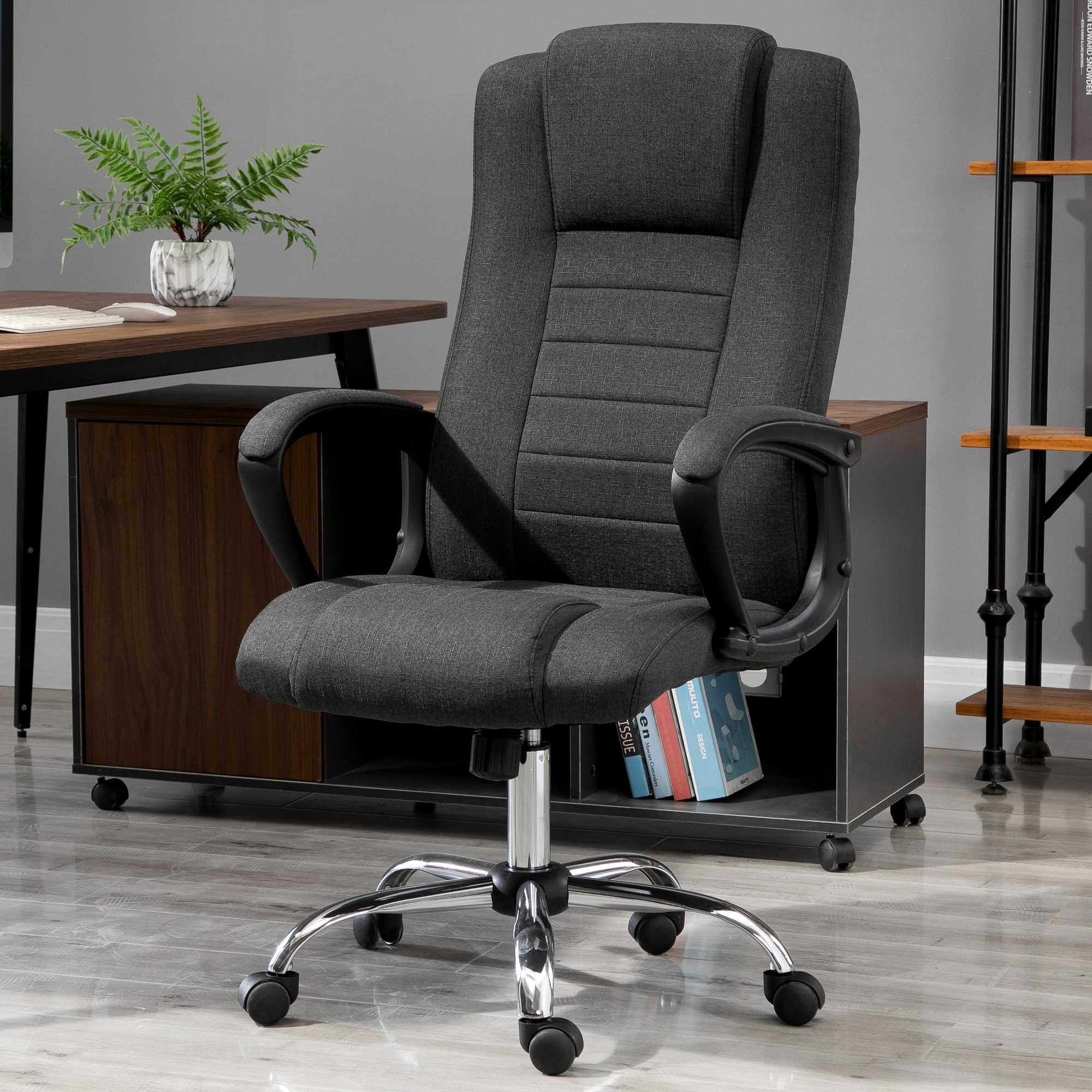 Vinsetto High Back 360 Swivel Executive Computer Office Chair With Adjustable Height Comfort Tilt Function Black On Sale Overstock 31661416