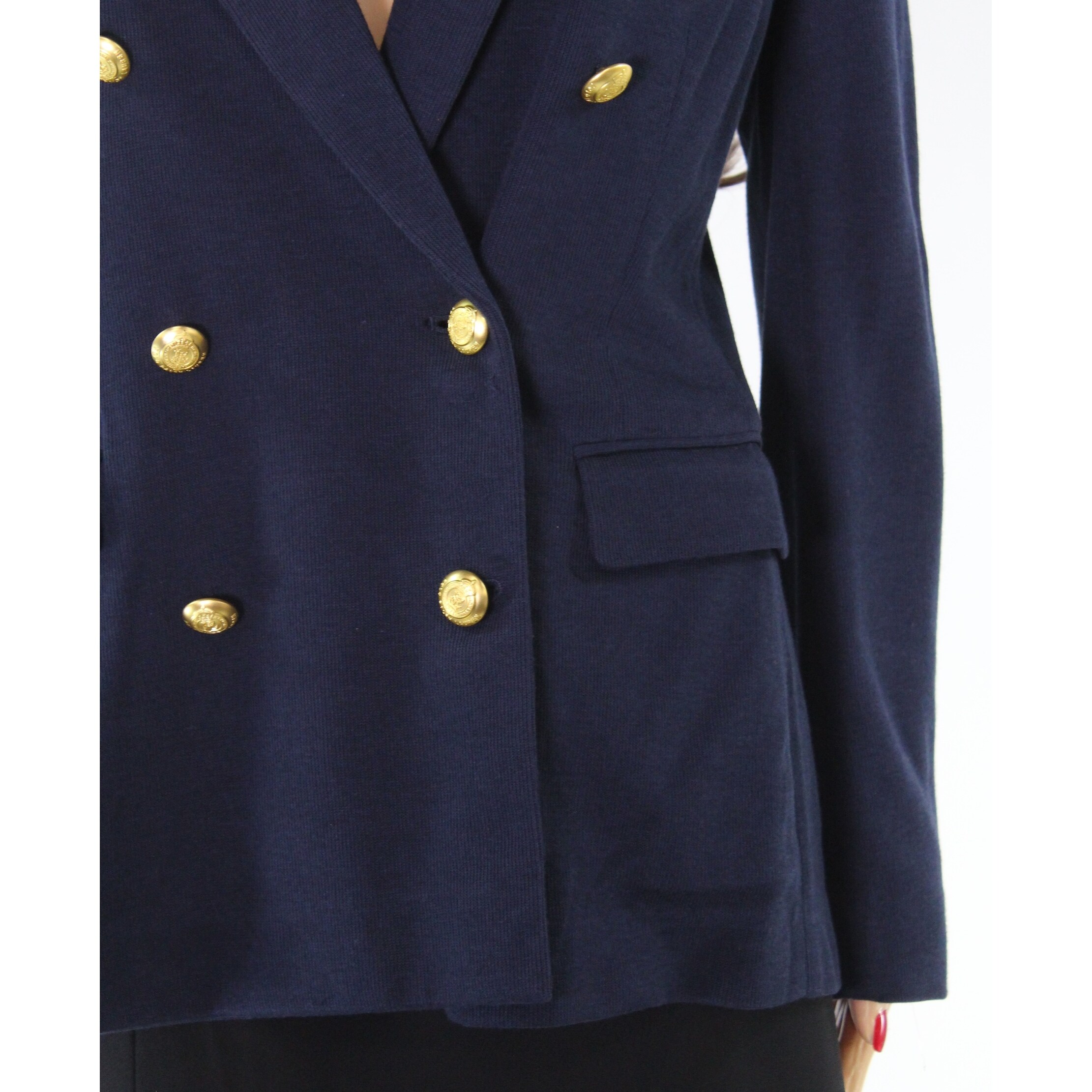ralph lauren women's navy blue blazer