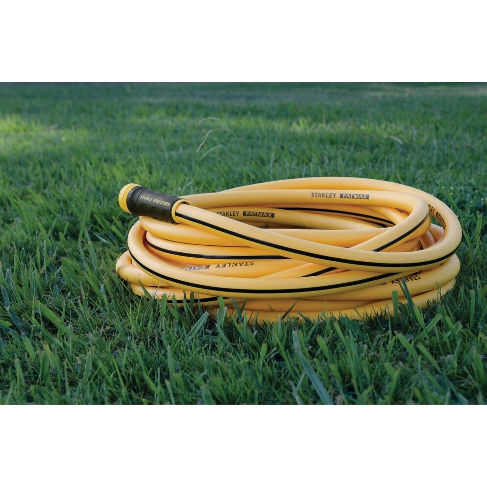 Shop Stanley Fatmax Professional Grade Yellow Water Hose 50 X 5 8 Black Overstock 20737294