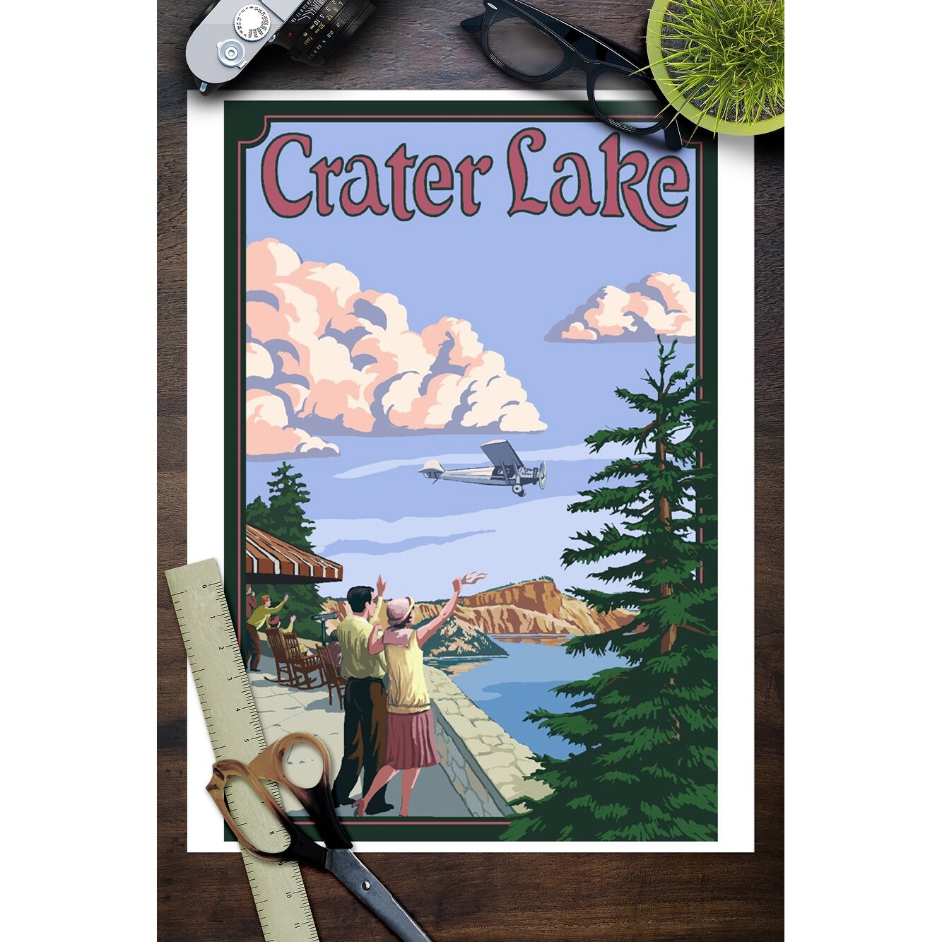 Crater Lake National Park Oregon Lake View Lantern Press Artwork Art Print Multiple Sizes Available 9 X 12 Art Print