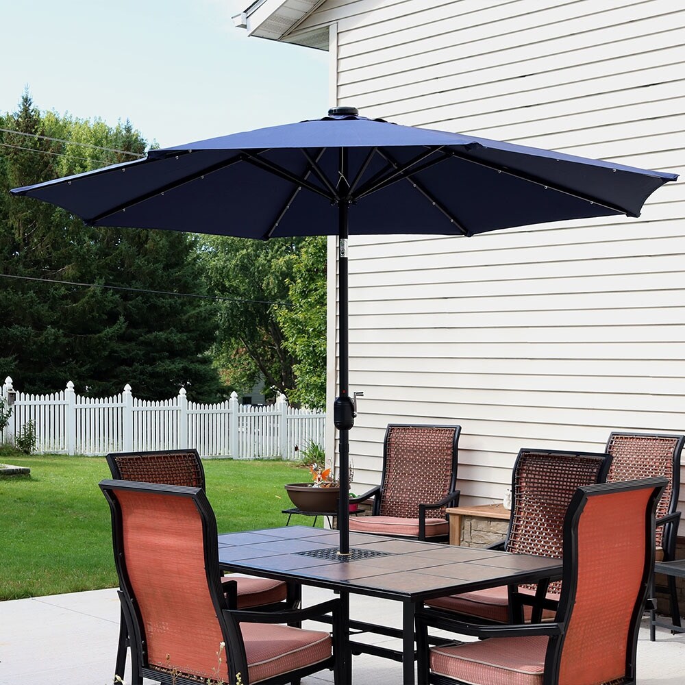 Sunnydaze Aluminum 9 Foot Solar Patio Umbrella With Tilt Sunnydaze Aluminum 9 Foot Solar Patio Umbrella With Tilt Crank Free Shipping Today 15362156