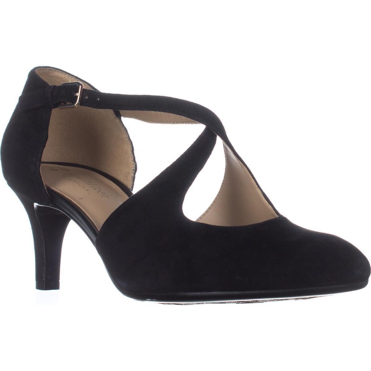 naturalizer black suede pumps