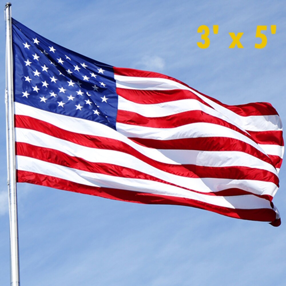 Image 3 X 5 Usa Us U S Flag American Flag W Sewn Stripes Embroidered Stars Size