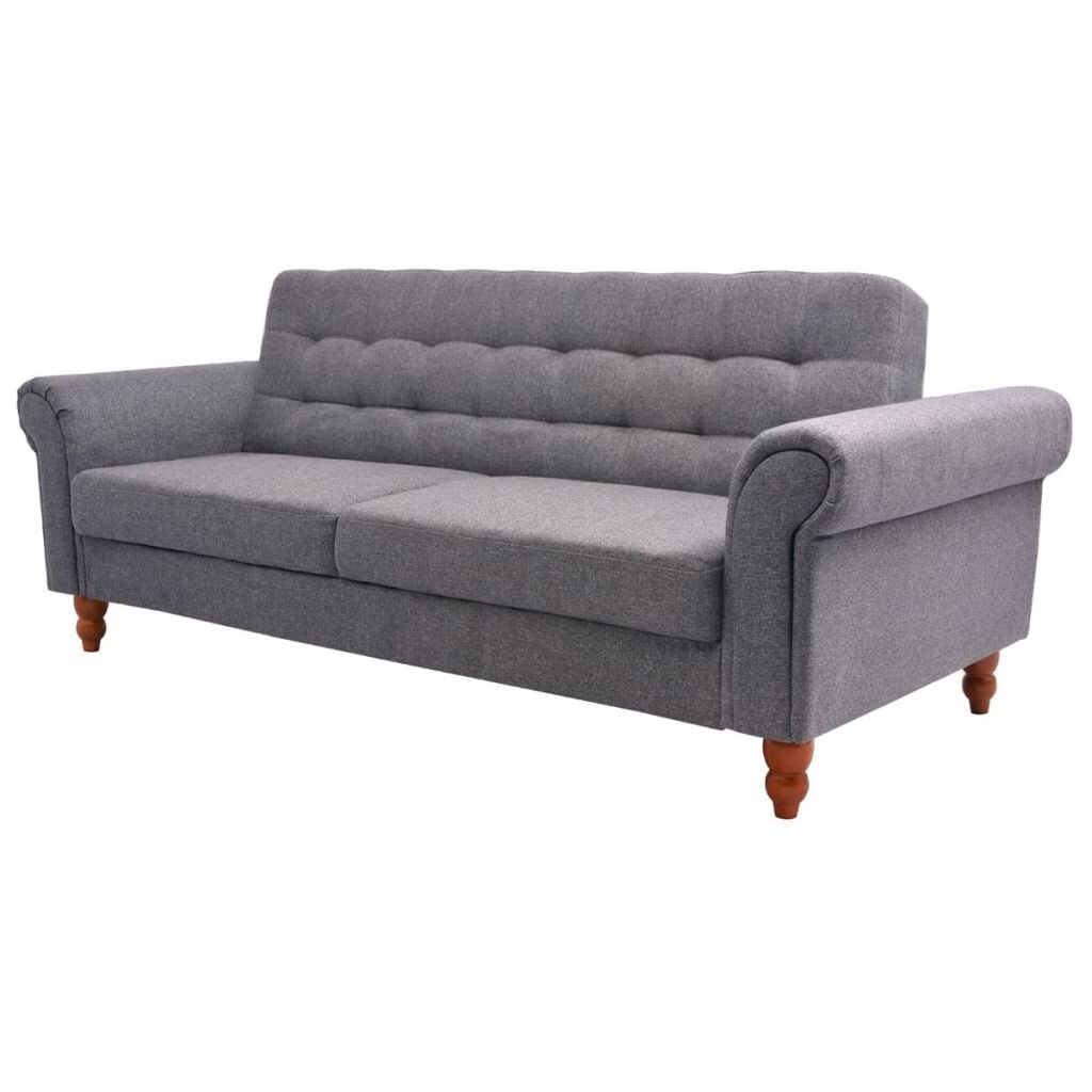 Vidaxl Convertible Sofa Bed Fabric Gray Couch Daybed Futon Sleeper Chester