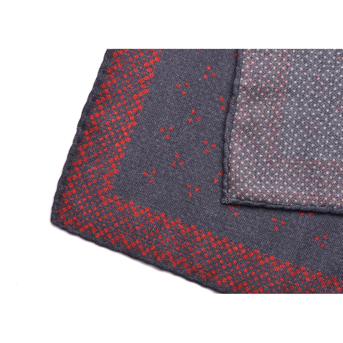 Brunello Cucinelli Mens Wool Black Paisley Pocket Square One Size~Retail$225