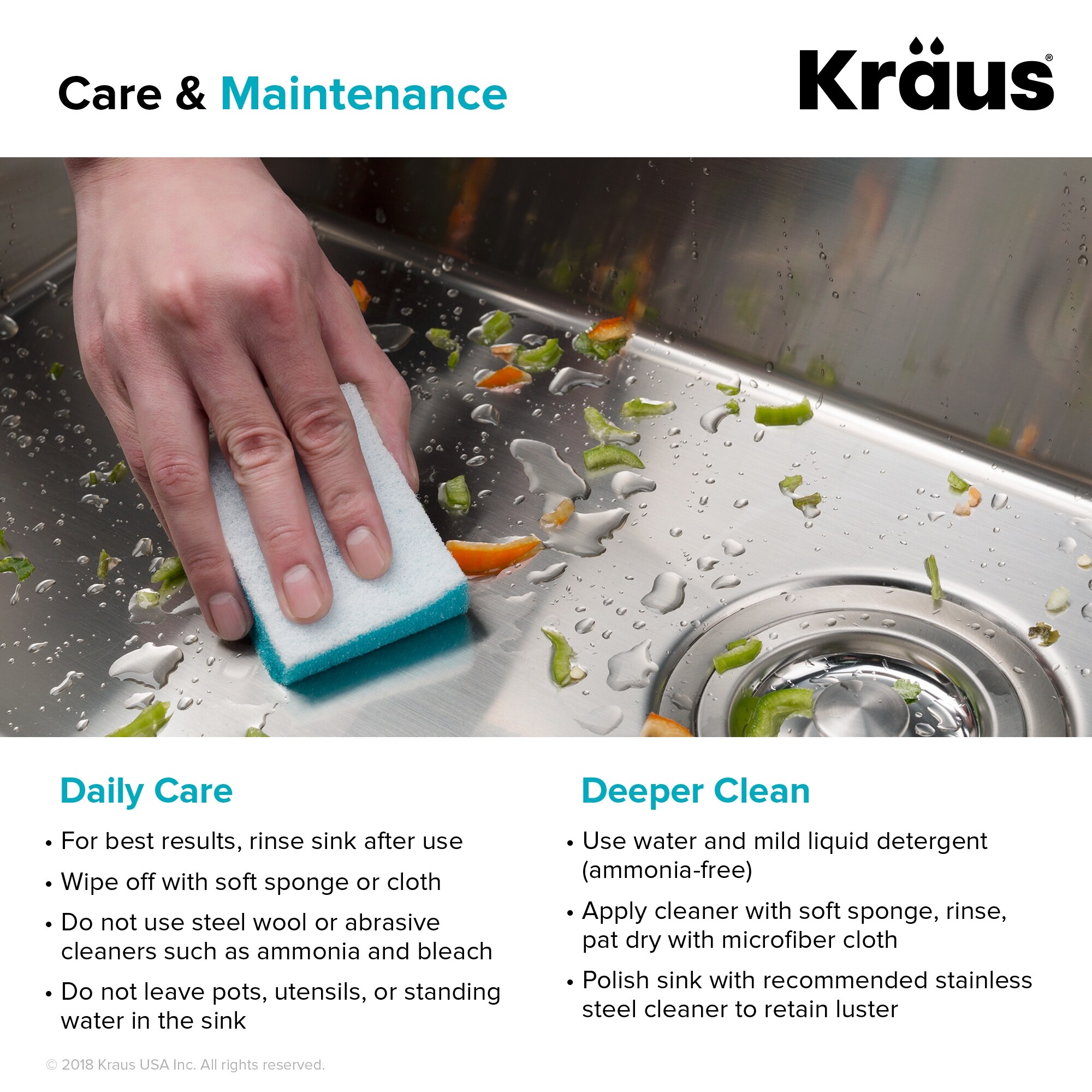Shop Kraus Standart Pro Stainless Steel 30 In 1 Bowl Farmhouse