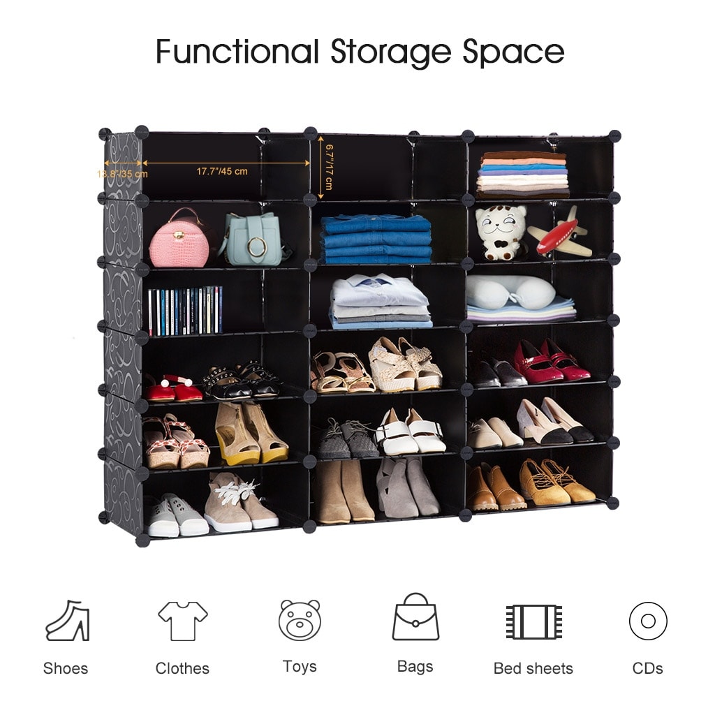 Shop Langria 18 Cube Diy Shoe Rack Storage Drawer Unit Modular