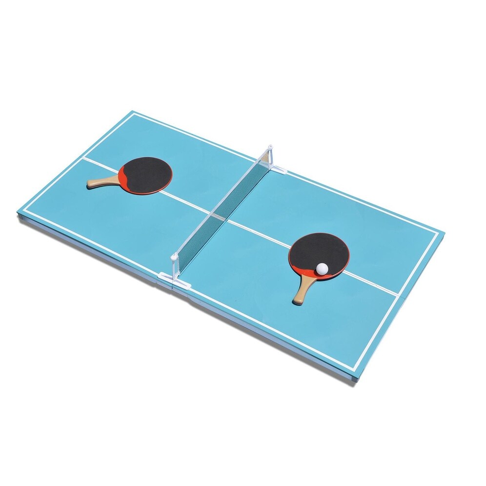 Shop Black Friday Deals On 54 Blue Floating Ping Pong Table Swimming Pool Game Overstock 16543351