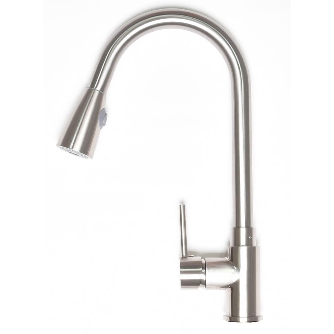 Brushed Nickel Kitchen Faucet zenvida modern single handle high arc pull down lead free brushed nickel kitchen faucet