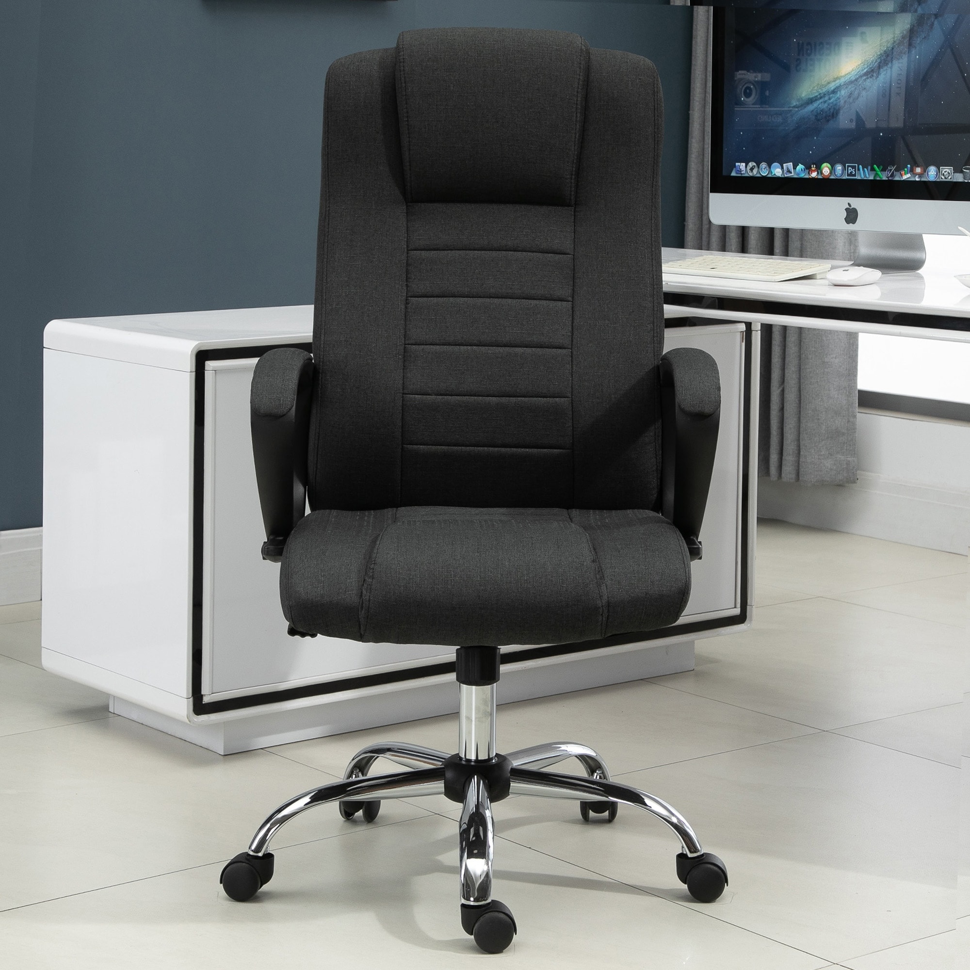 Vinsetto High Back 360 Deg Swivel Executive Computer Office Chair With Adjustable Height Comfort Tilt Function Black On Sale Overstock 31661416