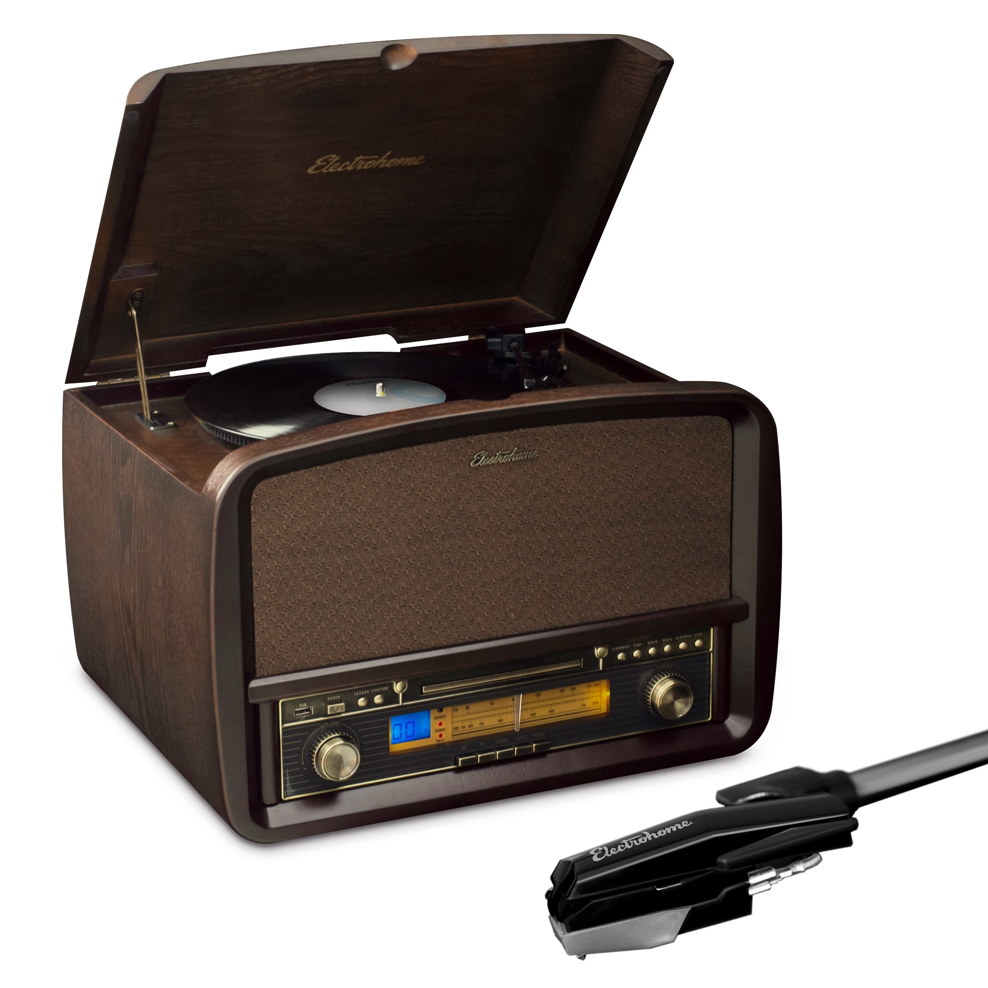 Electrohome Signature Vinyl Record Player Classic Turntable Hi Fi Stereo System Electrohome Signature Vinyl Record Player Classic Turntable Hi Fi Stereo System