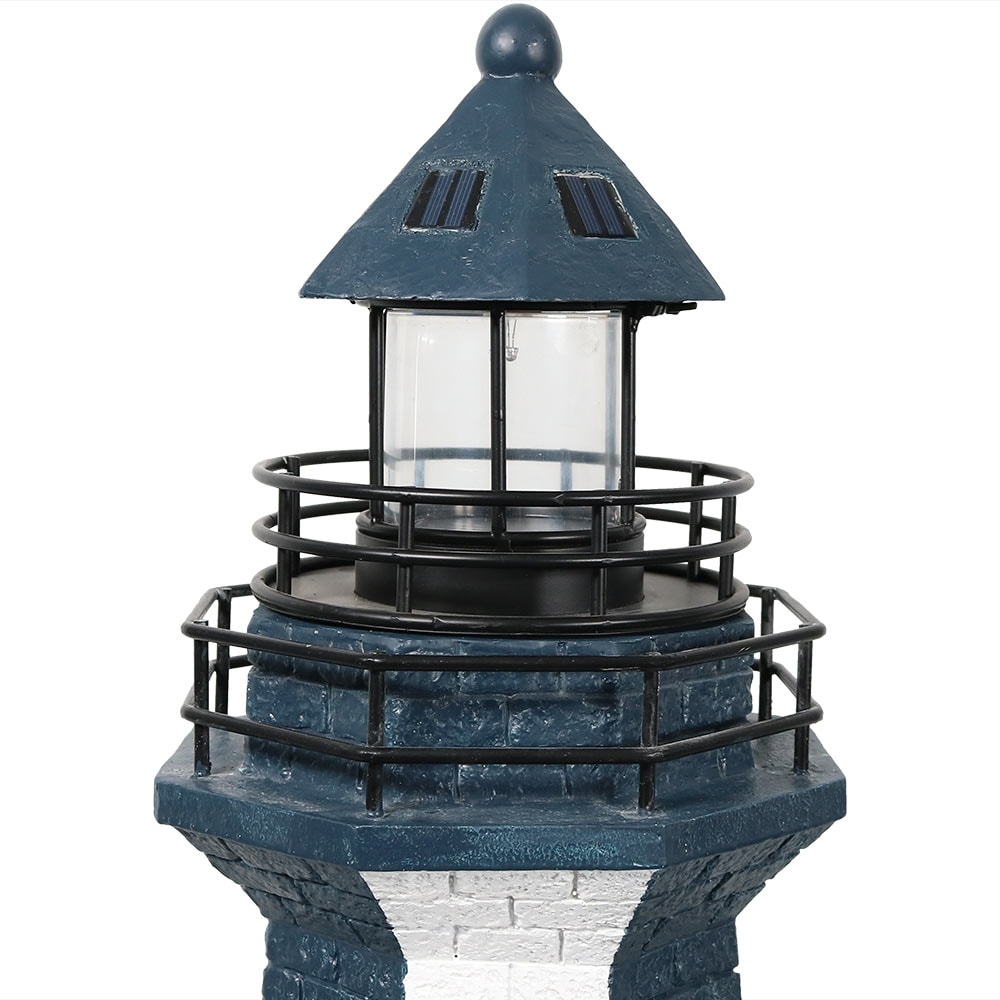 Sunnydaze Solar Striped Led Lighthouse Outdoor Decor 36 Inch Sunnydaze Solar Striped Led Lighthouse Outdoor Decor 36 Inch Tall Colors Available On Free Shipping Today 15371342
