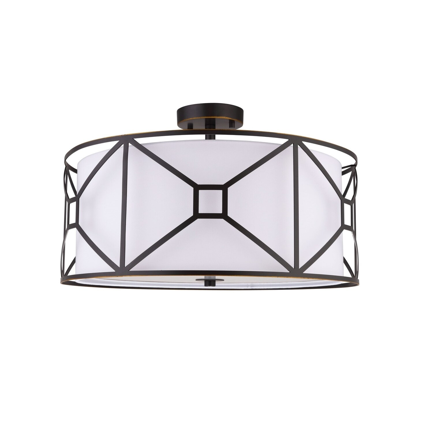 Shop Woodbridge Lighting 17135 S120a1 Regan 3 Light 20 Wide Drum