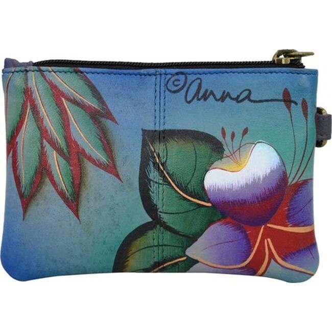 Coin Purse 1828 Anna by Anuschka Hand Painted Leather Medium Organizer Pouch