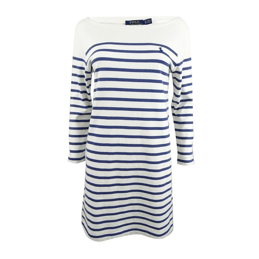 ralph lauren striped jersey dress