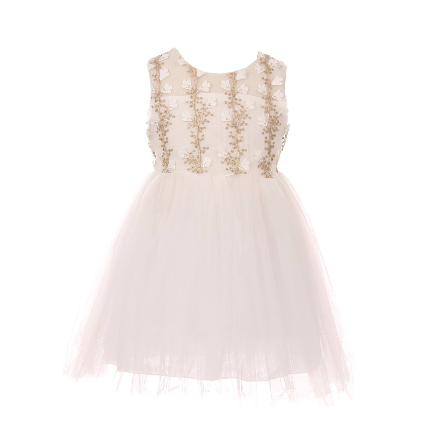 gold toddler flower girl dress