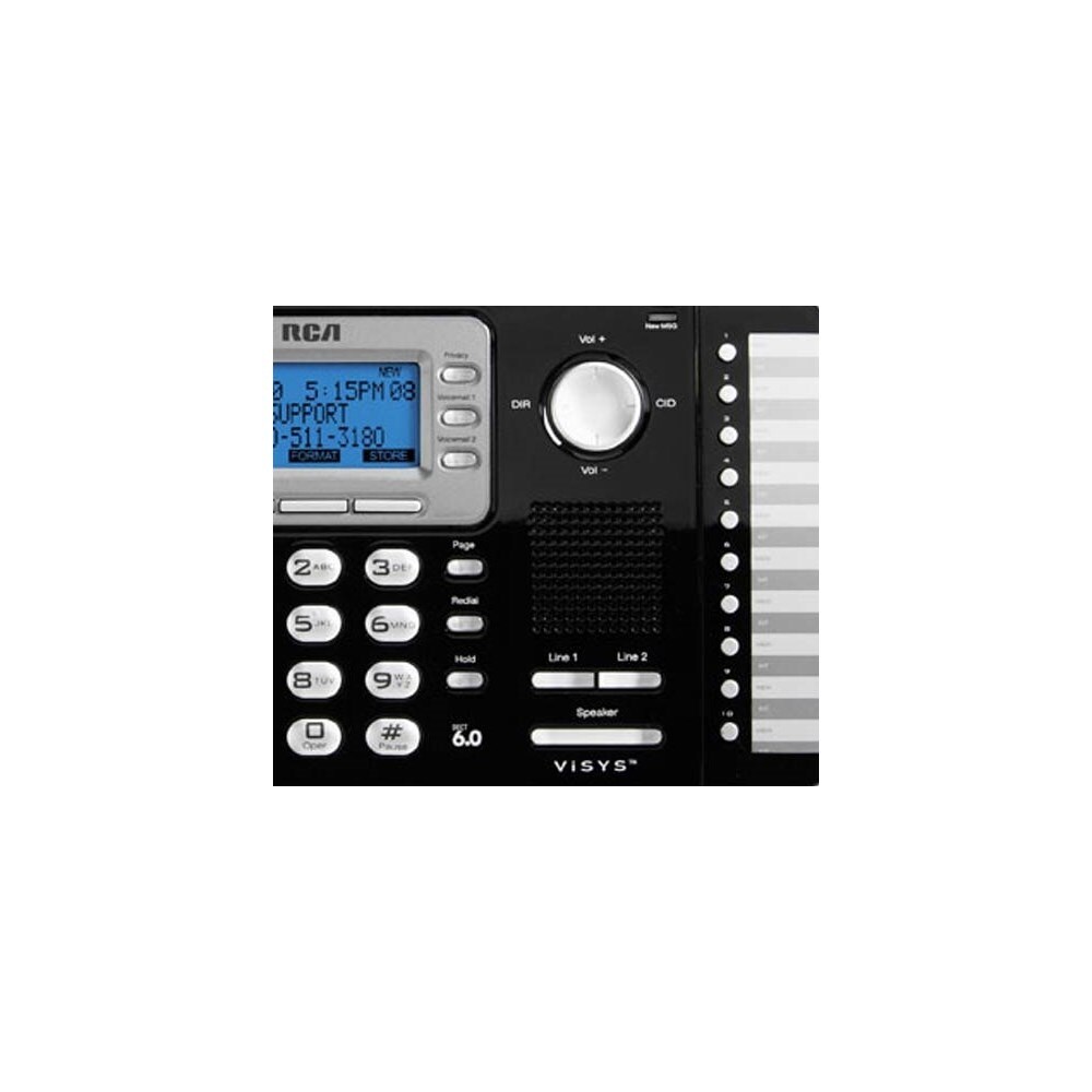 Shop RCA ViSYS 25252 2-Line DECT 6.0 Cordless Phone with Answering Machine  - Free Shipping Today - Overstock.com - 15158805