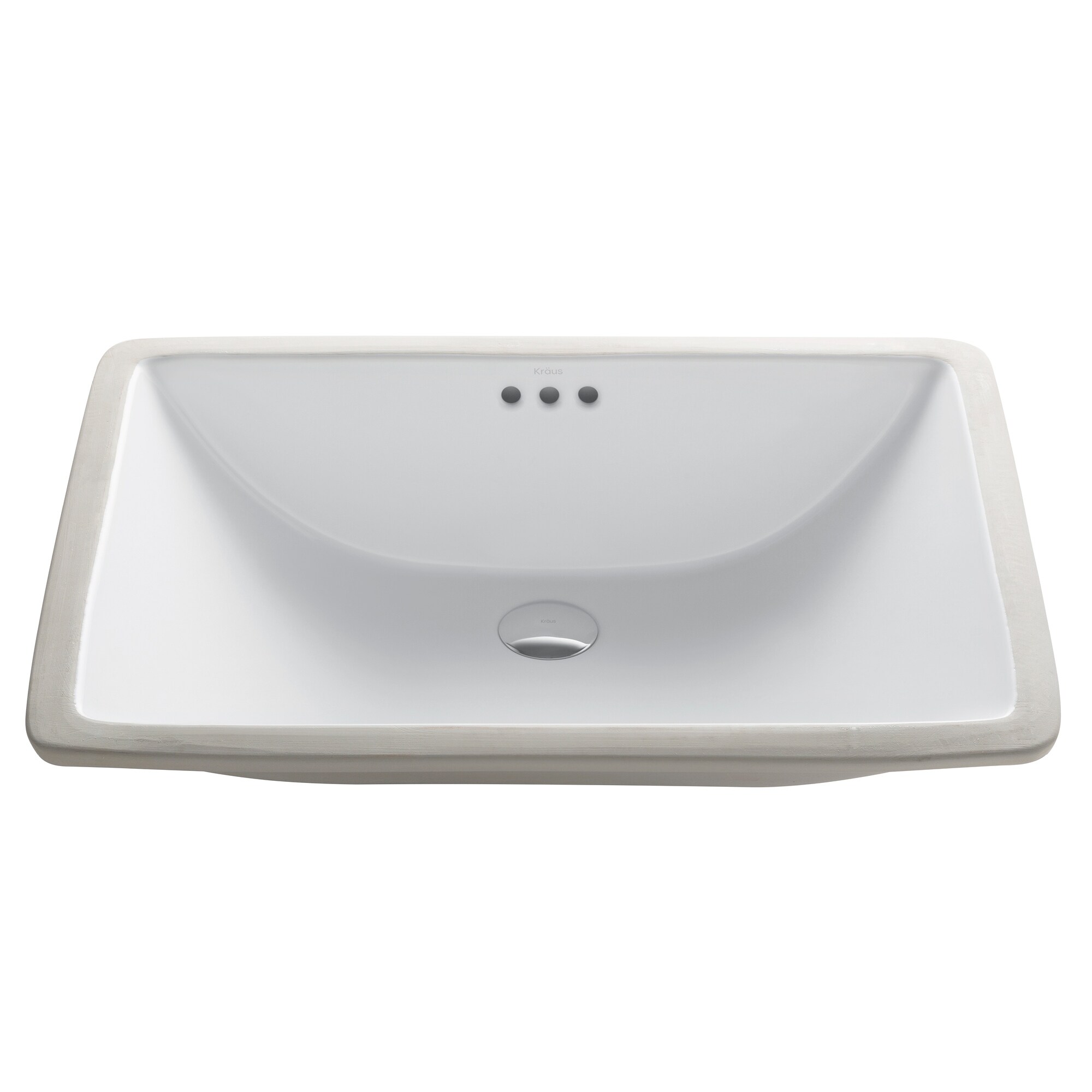 Kraus Elavo 23 In Rectangle Porcelain Ceramic Undermount Bathroom