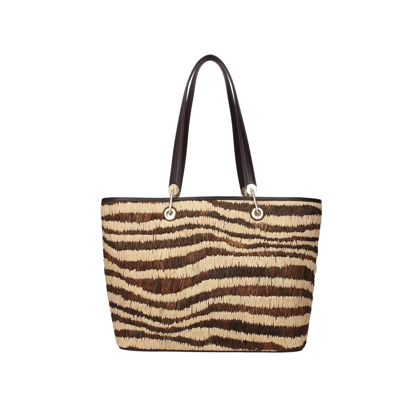 Michael Kors New Malibu Straw Large Natural Brown Tote Handbag Michael Kors New Malibu Straw Large Natural Brown Tote Handbag Purse
