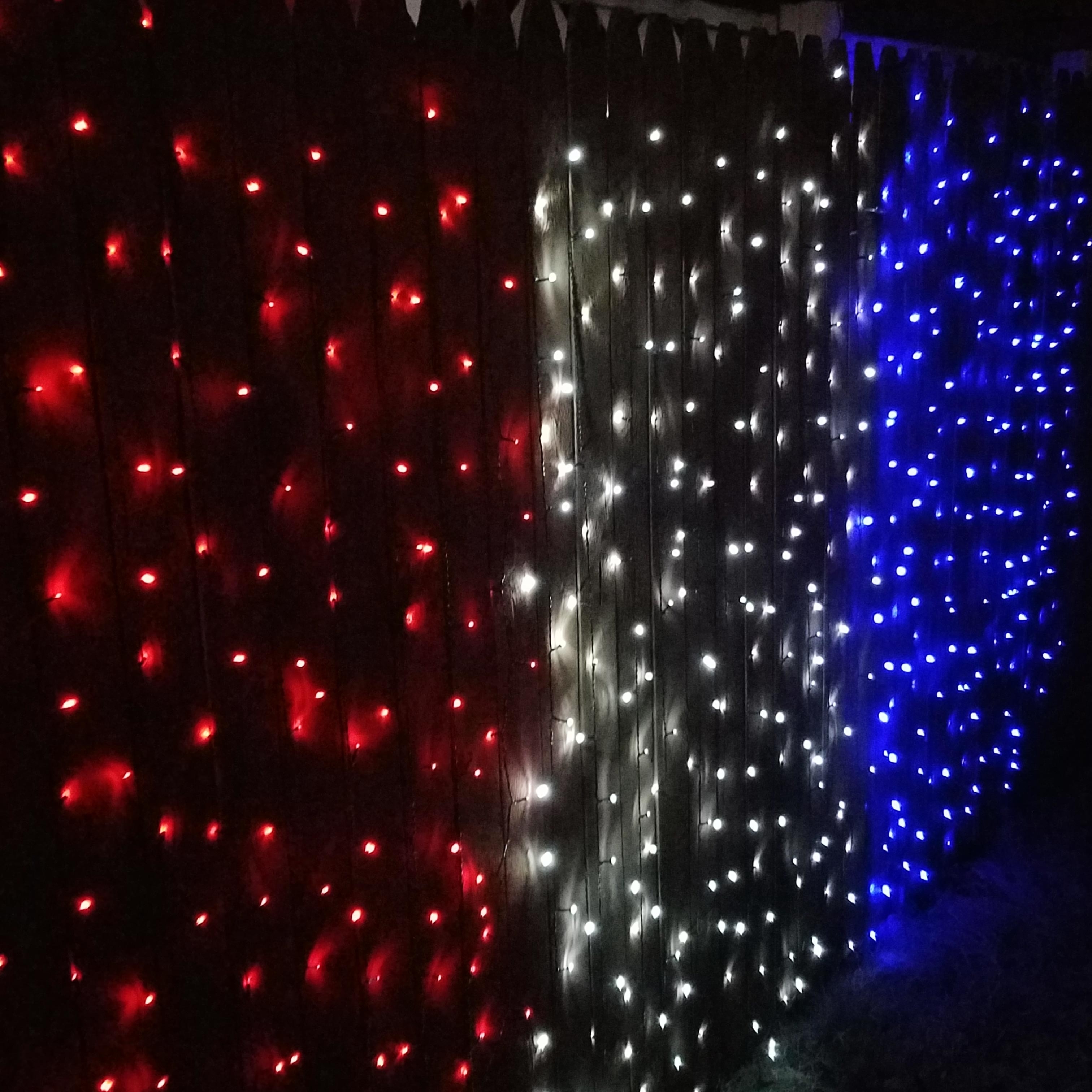 Sunnydaze 100 Led Patriotic Solar Light 1 Red Bright White Sunnydaze 100 Led Patriotic Solar Light 1 Red Bright White Blue 3 Strands