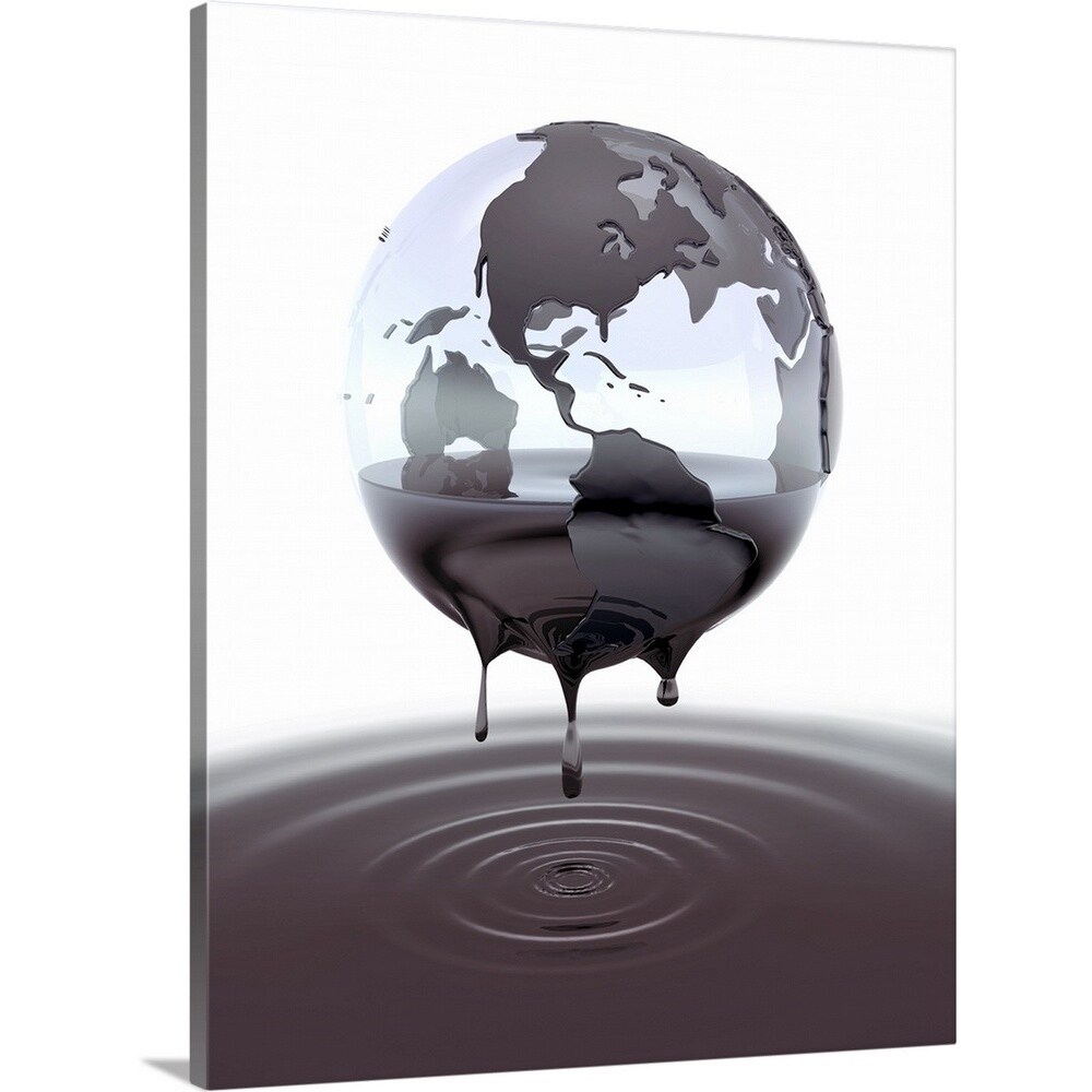 Cgi Globe Dripping Crude Oil Multi Color