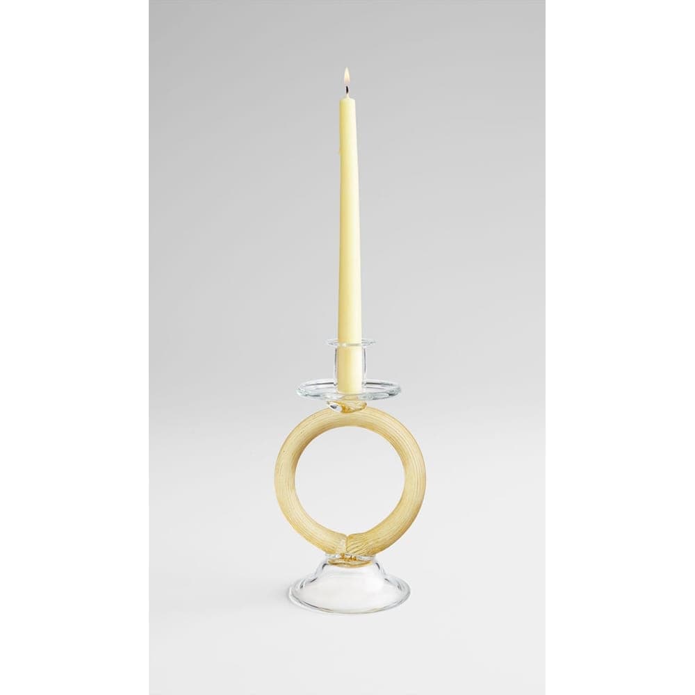 Shop cyan design small cirque candle holder cirque 6 5 tall glass candle holder amber free shipping on orders over 45 overstock com 13033910
