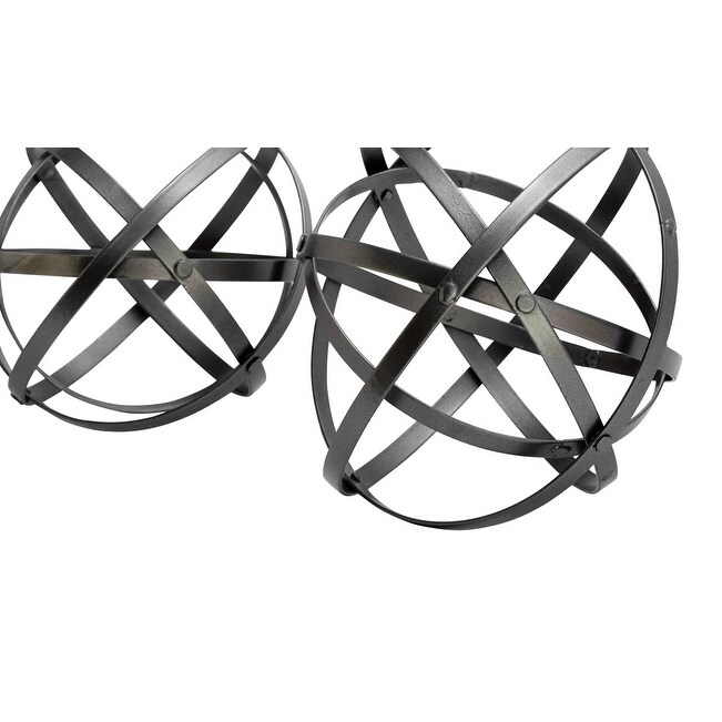 3 Piece Metallic Grey Folding Spheres Decorative Metal Band Orb 3 Piece Metallic Grey Folding Spheres Decorative Metal Band Orb Set Free Shipping On Orders Over 45 16932090