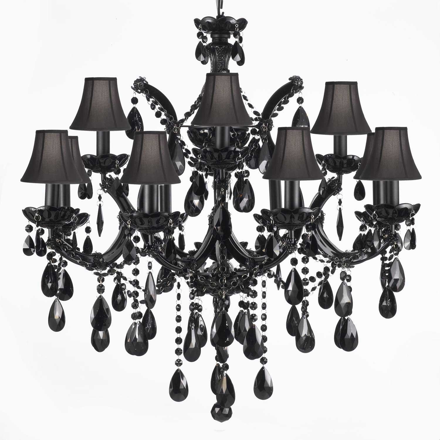 black crystal chandelier uk