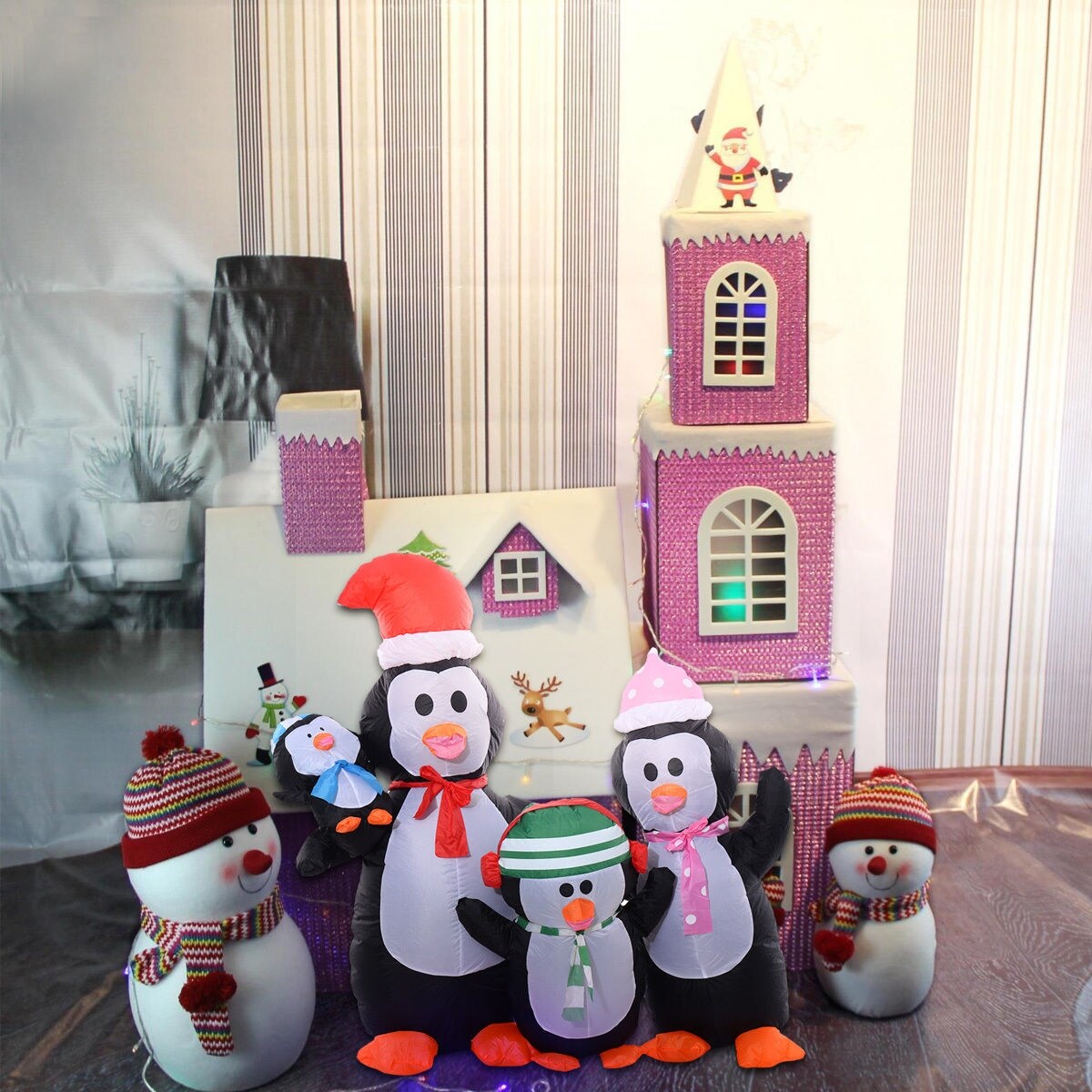 Costway 5ft Airn Inflatable Christmas Penguin Family Decor Costway 5ft Airn Inflatable Christmas Penguin Family Decor Lighted Lawn Yard Outdoor Free Shipping On Orders Over 45 18820008