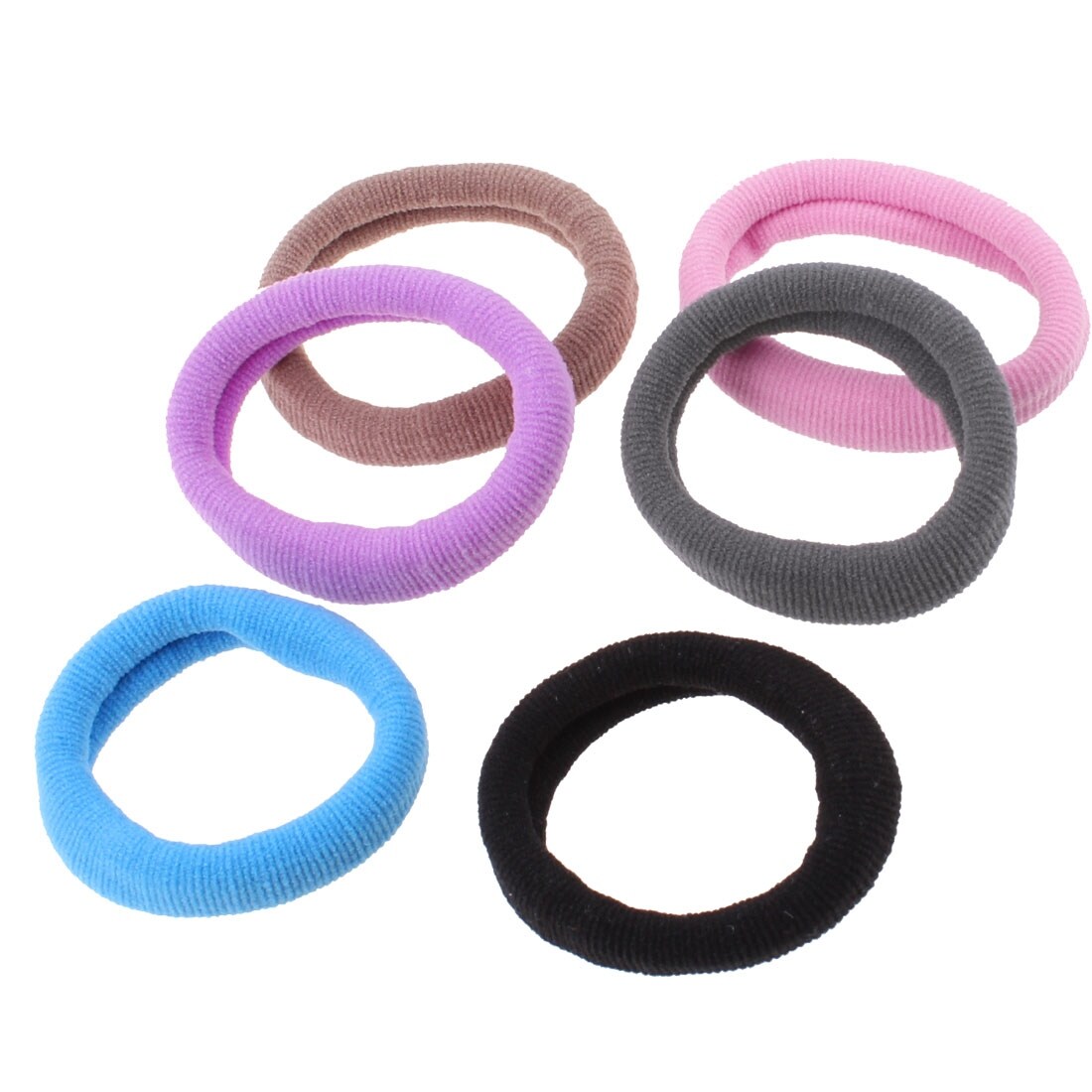 Shop Unique Bargains 6 Pcs Multicolor Fabric Hair Ties Bands