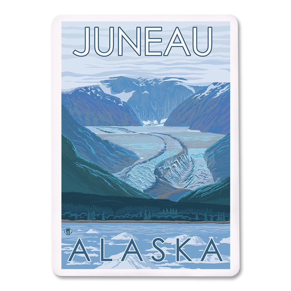 Juneau Alaska Glacier Scene Lantern Press Artwork Playing Card Deck 52 Card Poker Size With Jokers Playing Cards Deck