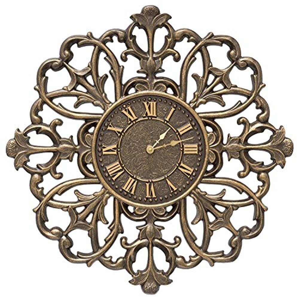Whitehall Products Filigree Silhouette 21 In Indoor Outdoor Whitehall Products Filigree Silhouette 21 In Indoor Outdoor Wall Clock Bronze Free Shipping Today 20732137