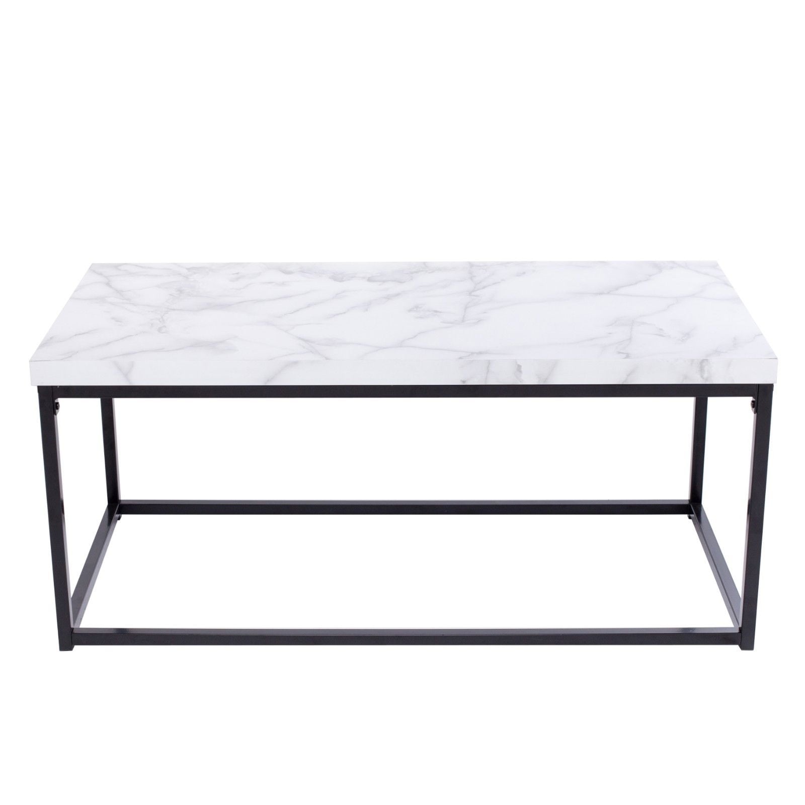 Gymax Modern Rectangular Tail Coffee Table Metal Frame Gymax Modern Rectangular Tail Coffee Table Metal Frame Living Room Furniture Black And Marble Free Shipping Today 22833866