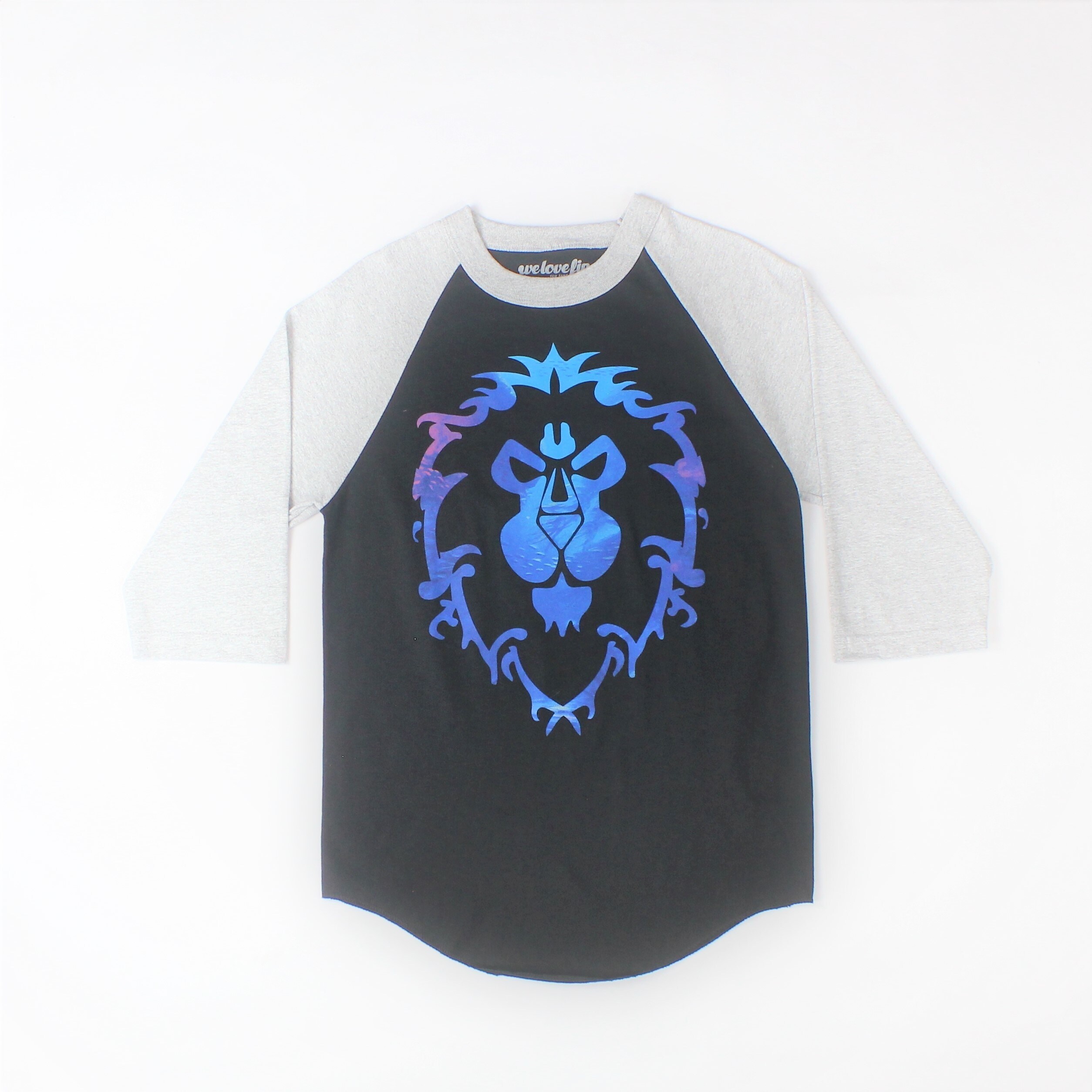Shop World Of Warcraft Lion Logo Alliance Black Baseball Tee Overstock 19759876