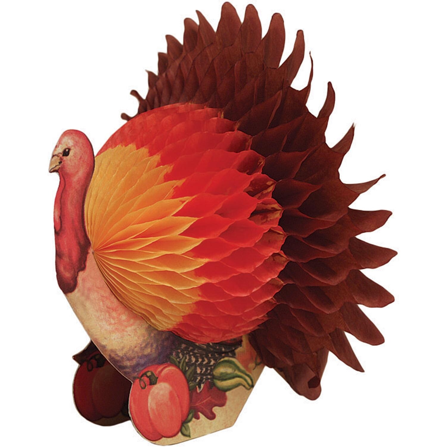Club Pack Of 12 Thanksgiving Holiday Turkey Centerpiece With Full Multicolored Body 6