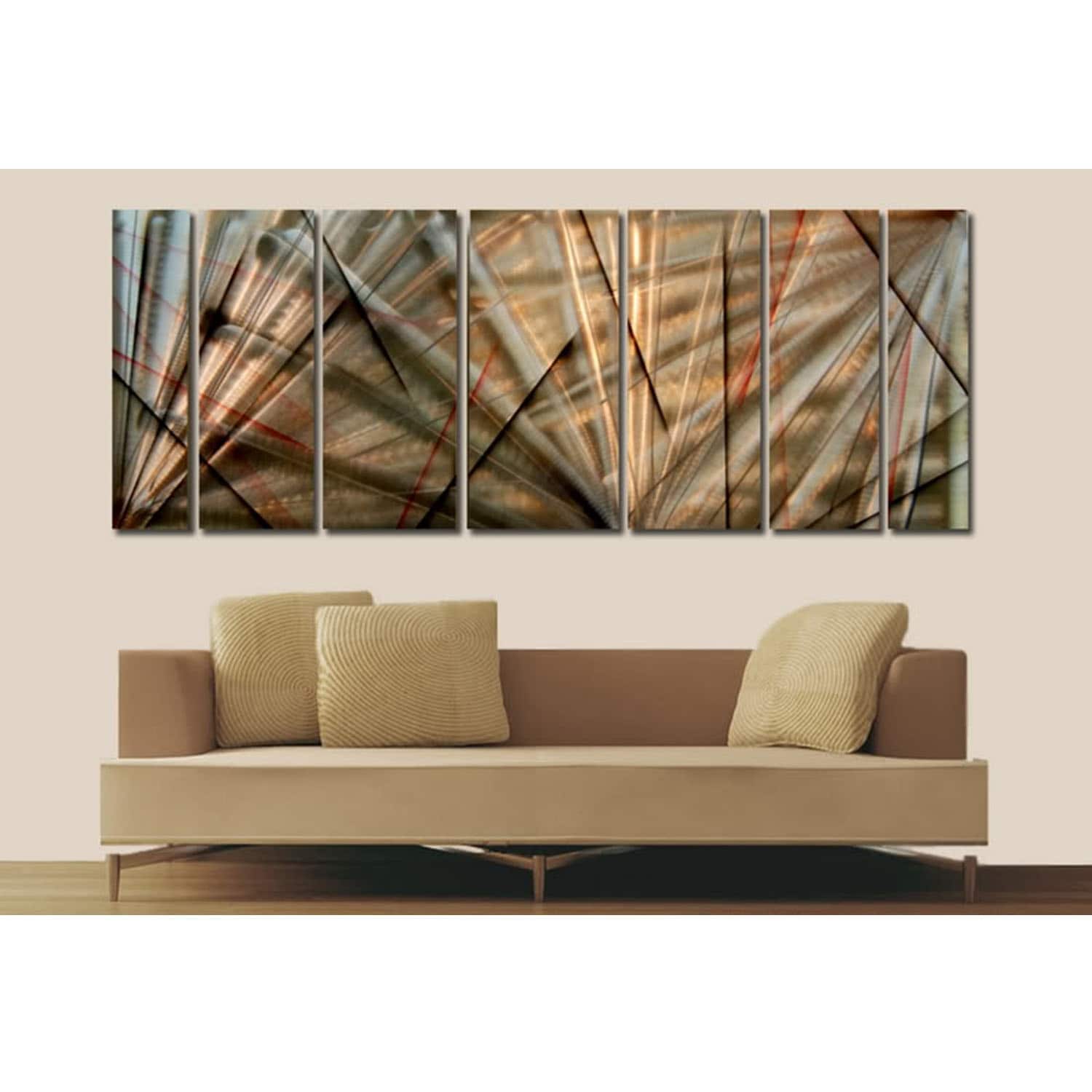 Statements2000 Gold Red Earth Tones Abstract Metal Wall Art Statements2000 Gold Red Earth Tones Abstract Metal Wall Art Panels By Jon Allen Meteor Eclipse On Free Shipping Today