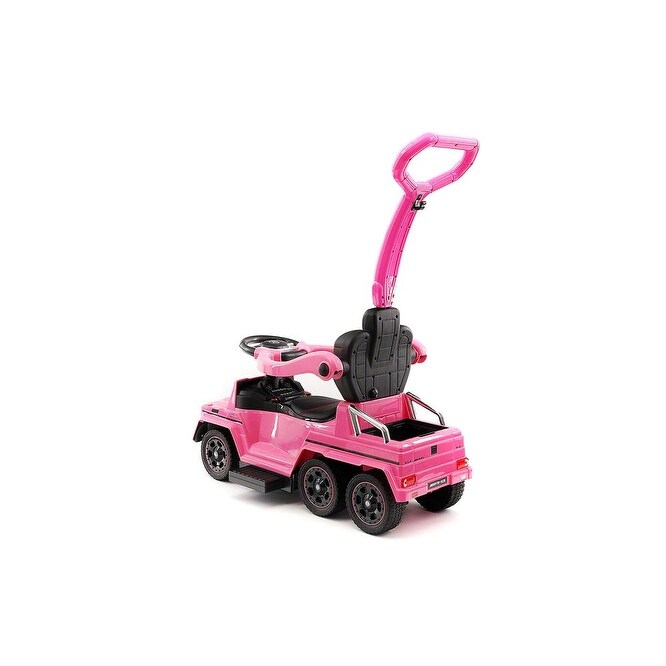 Mercedes G63 Amg 6x6 Children Electric Ride On Convertible Push And Foot To Floor Car Pink