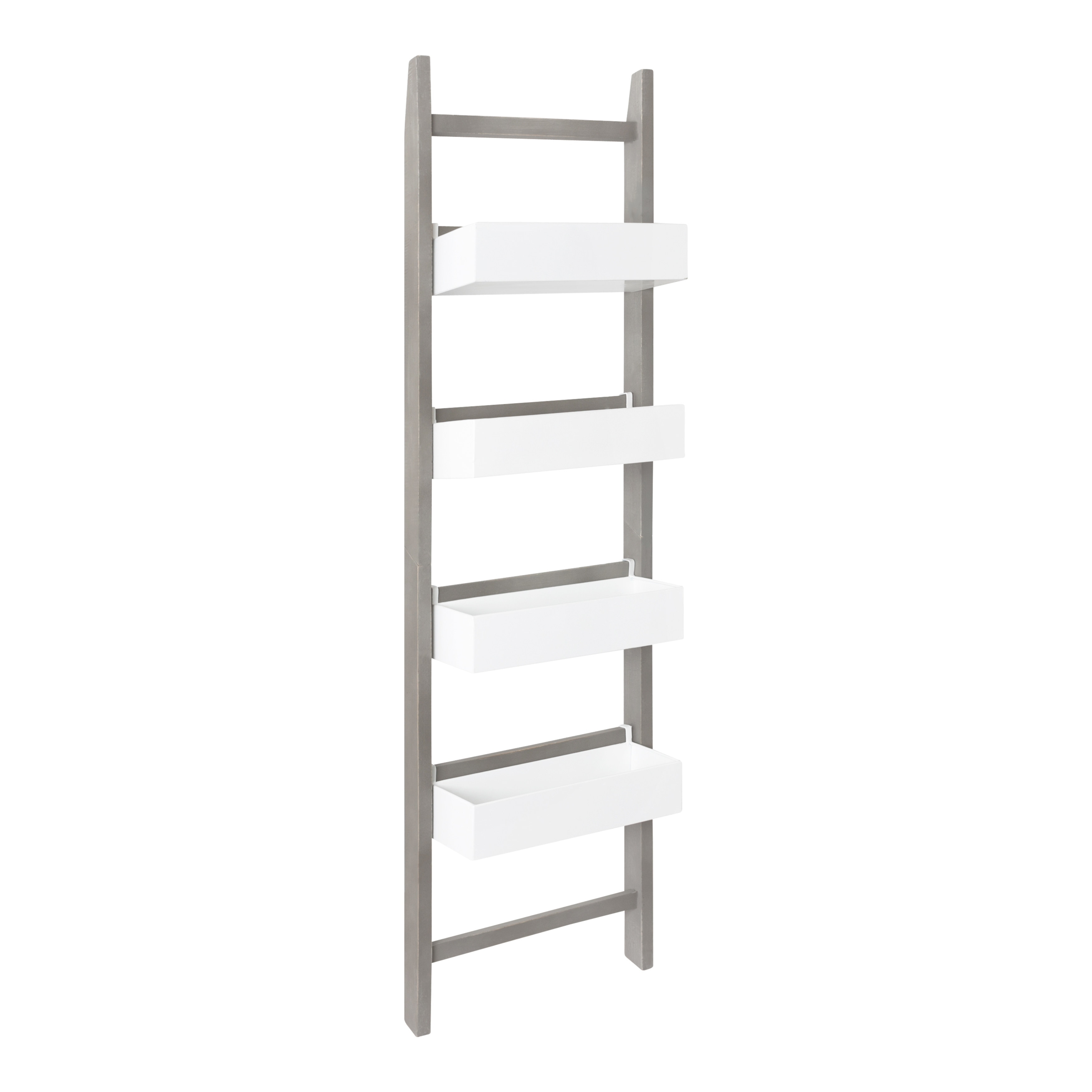 Shop Kate And Laurel Pothos Rustic Blanket Ladder With Storage Bins 17x64 Overstock 13846989