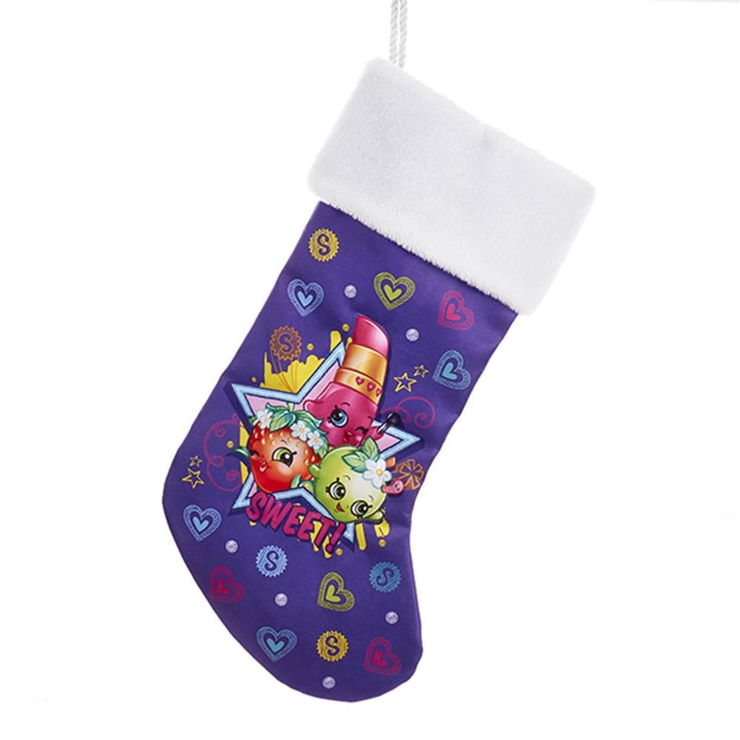 Pack Of 4 Vibrantly Colored Shopkins Printed Stocking Ornaments Holiday Pack Of 4 Vibrantly Colored Shopkins Printed Stocking Ornaments Holiday