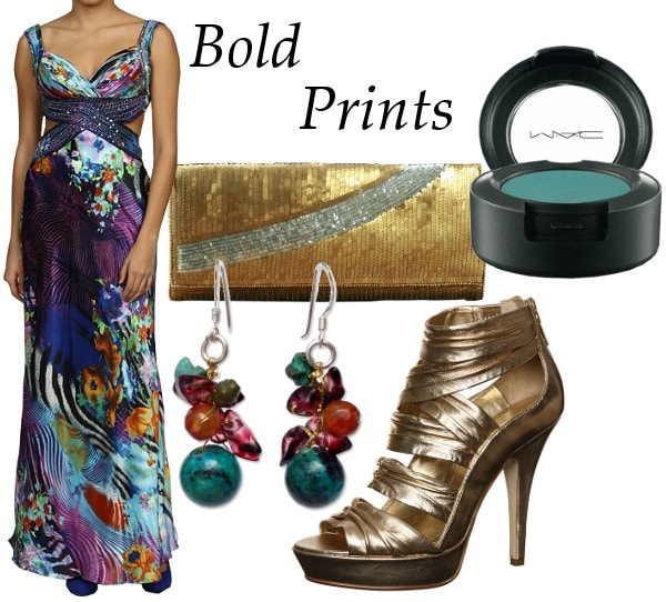 Bold print prom palette from