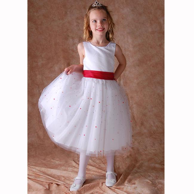 Ruby Red Flower Girl Dresses
