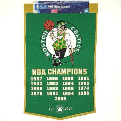 Boston Celtics Basketball NBA Championship Banners Hanging…
