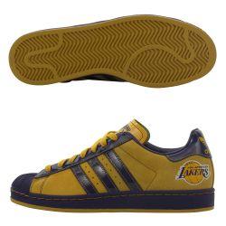 Adidas Mens LA Lakers Superstar 1 Shoes  
