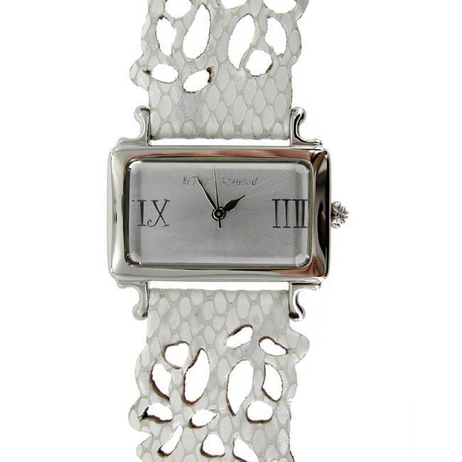 Betsey Johnson Women's White Lace Python Watch Betsey Johnson Women's More Brands Watches