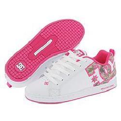DC Court Graffik White Pink Camo Leather Womens Trainers