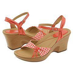 Dansko Nyla Coral Gingham Dansko Sandals