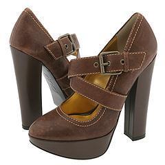 Zinc Bailey Brown Leather Zinc Heels